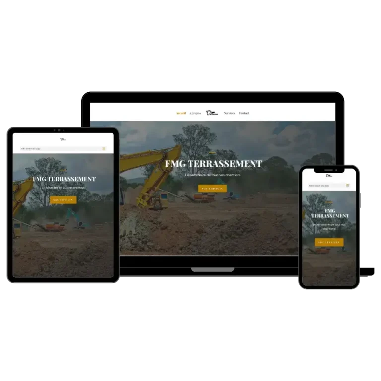 Création site vitrine FMG Terrassement
