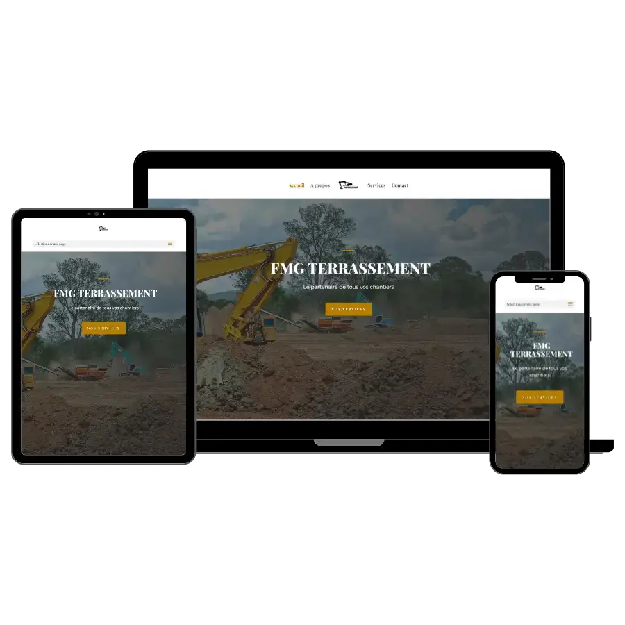 Création site vitrine FMG Terrassement