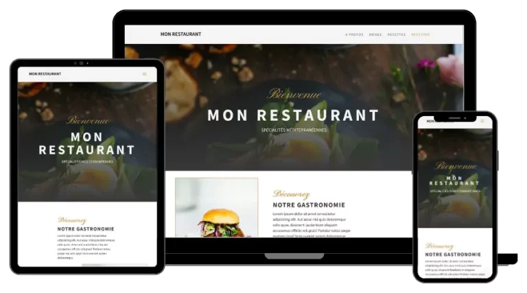 Présentation du site vitrine d'un restaurant méditerranéen à Montpellier pour une visibilité optimale en ligne