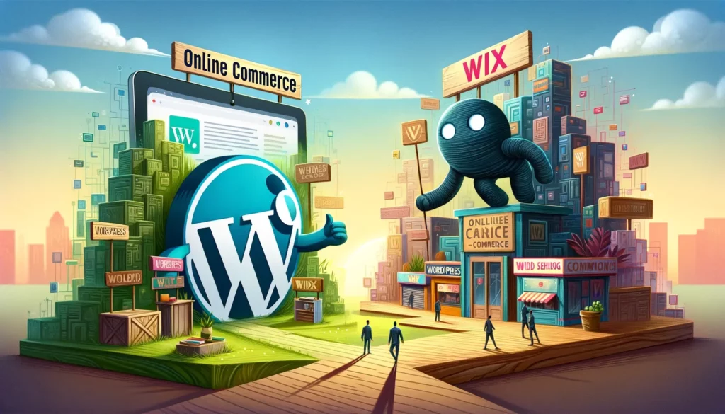 Wordpress vs Wix commerce en ligne