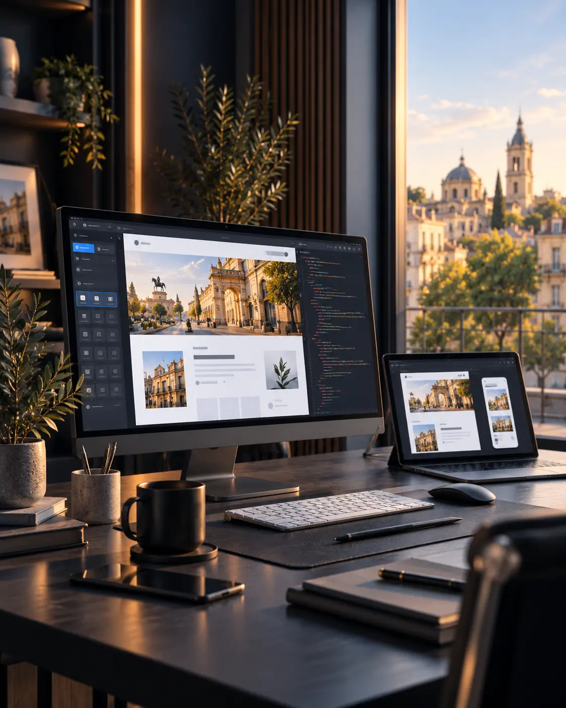 Poste de travail dédié à la conception de sites WordPress et Elementor Pro à Montpellier